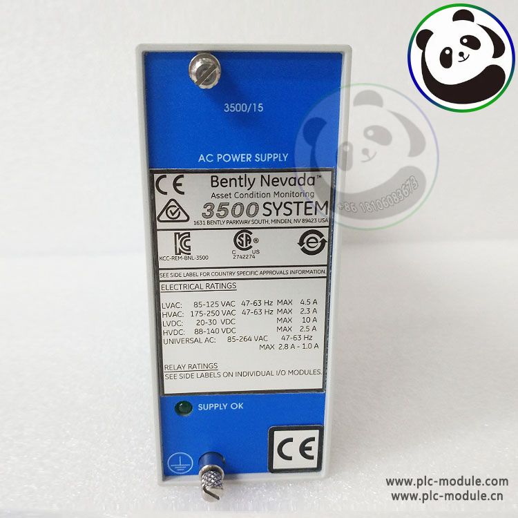 BENTLY 3500/15 106M1079-01 Universal AC Power Supply Module