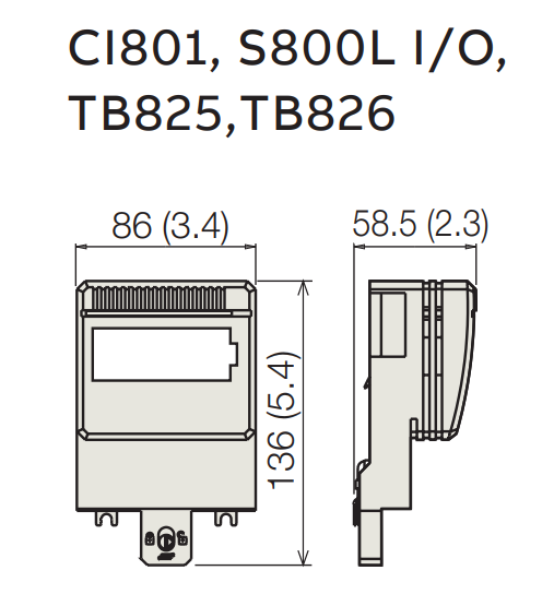 CI801, S800L I/O, TB825,TB826